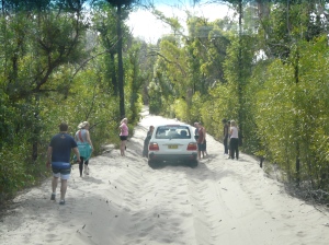 Yet another car stuck in the sand!